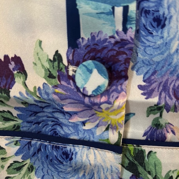 J. Crew Drapey button-up top in vintage floral stripe - Picture 5 of 11